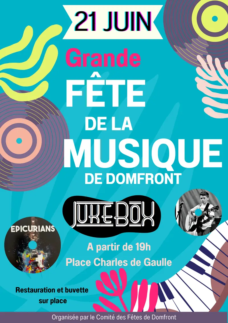 Affiche fête de la musique création graphique